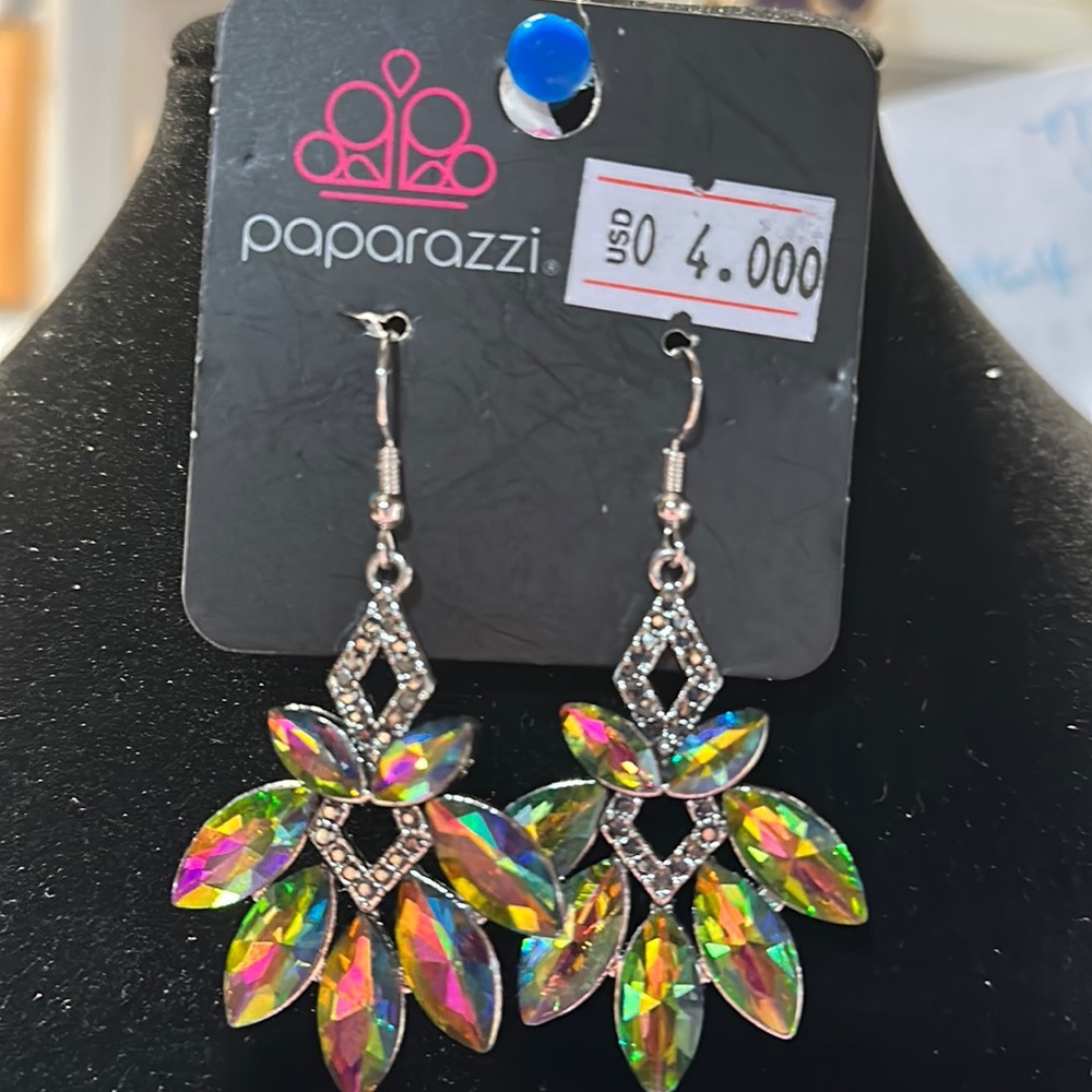 Paparazzi #57 oil spill earrings